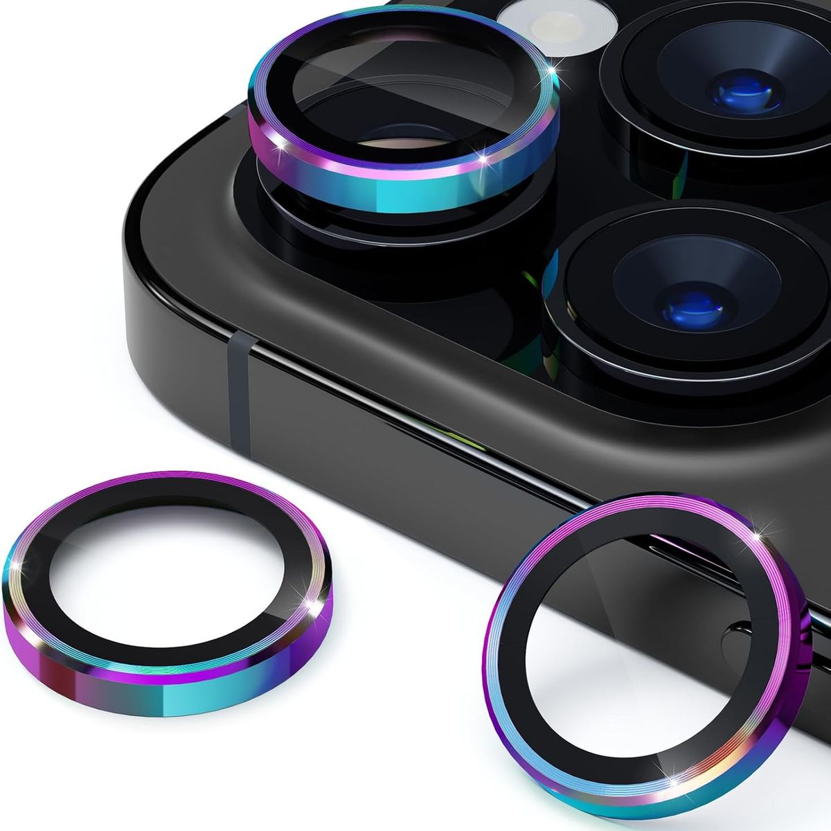 GENERICO - Protector de Cámara Metálico iPhone 16 Pro Max - Multicolor