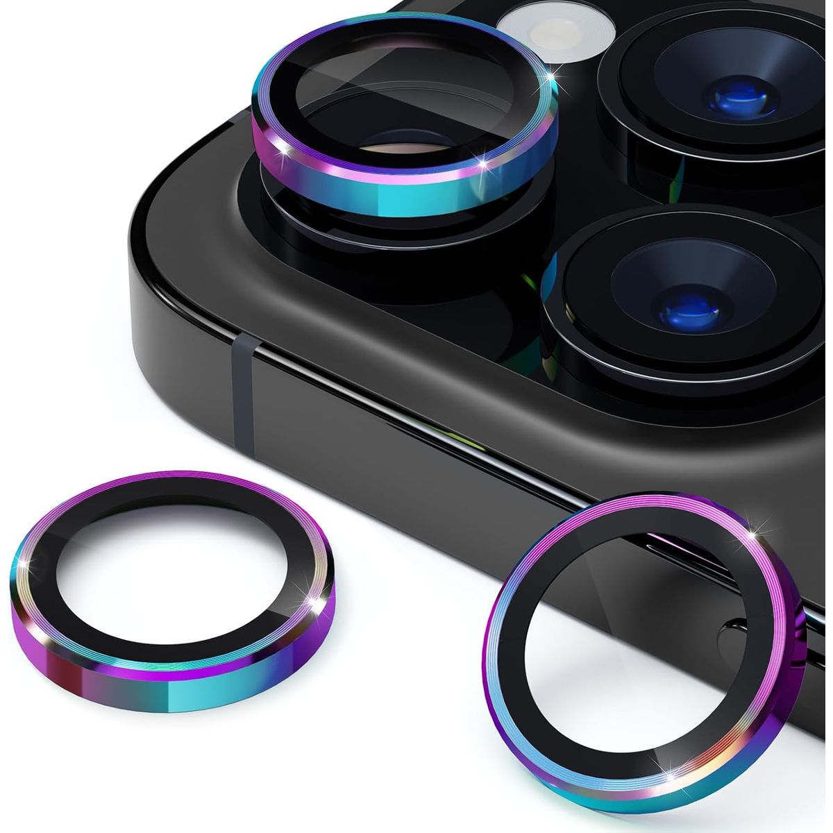 GENERICO - Protector de Cámara Metálico iPhone 16 Pro Max - Multicolor