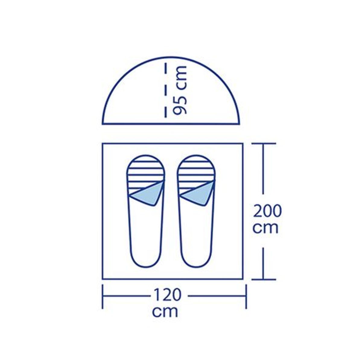 GENERICO - Carpa iglú dome galápagos  alpes 2 personas