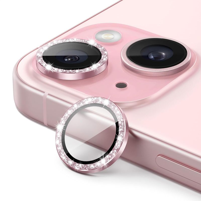 GENERICO - Protector para Lente de Cámara Brillante iPhone 16 Pro - Rosado