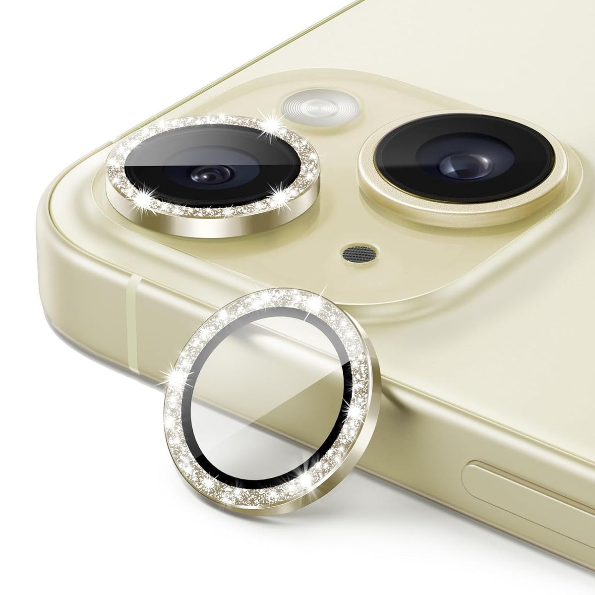 GENERICO - Protector para Lente de Cámara Brillante iPhone 16 Pro - Amarillo