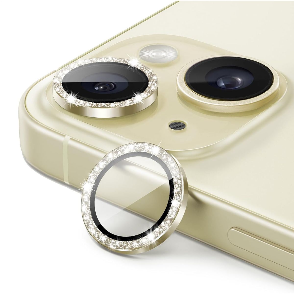 GENERICO - Protector para Lente de Cámara Brillante iPhone 16 Pro - Amarillo