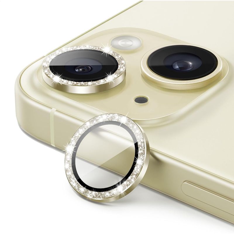 GENERICO - Protector para Lente de Cámara Brillante iPhone 16 Pro - Amarillo