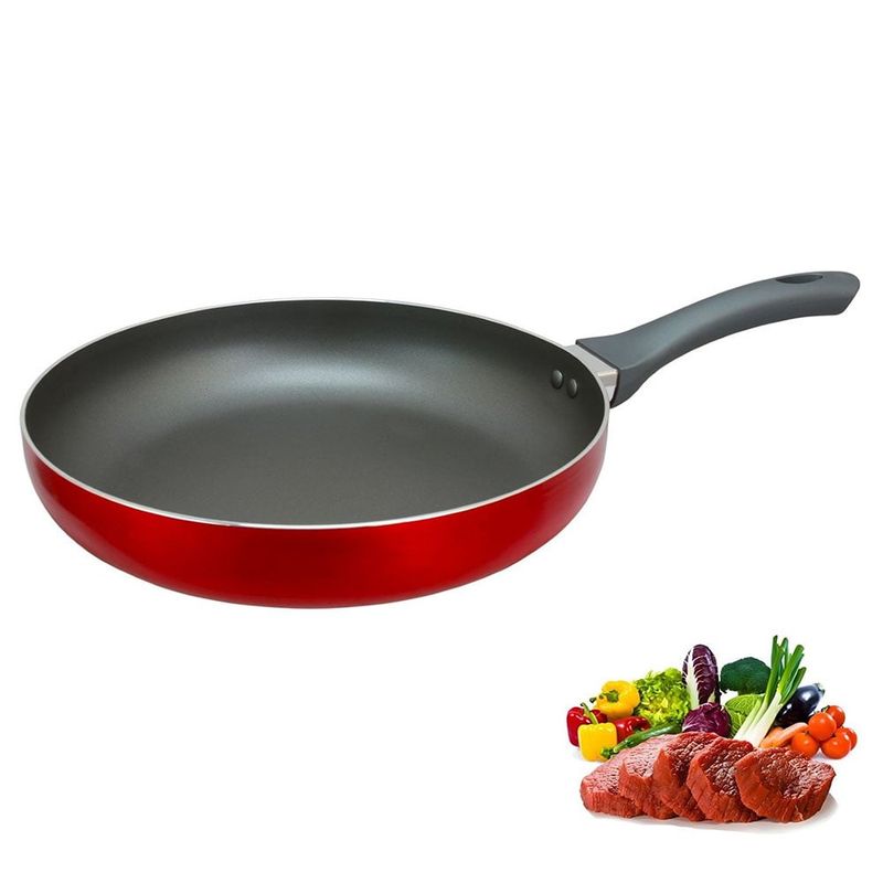 OSTER - Sartén Oster Antiadherente 33L con Tapa HERSCHER Rojo