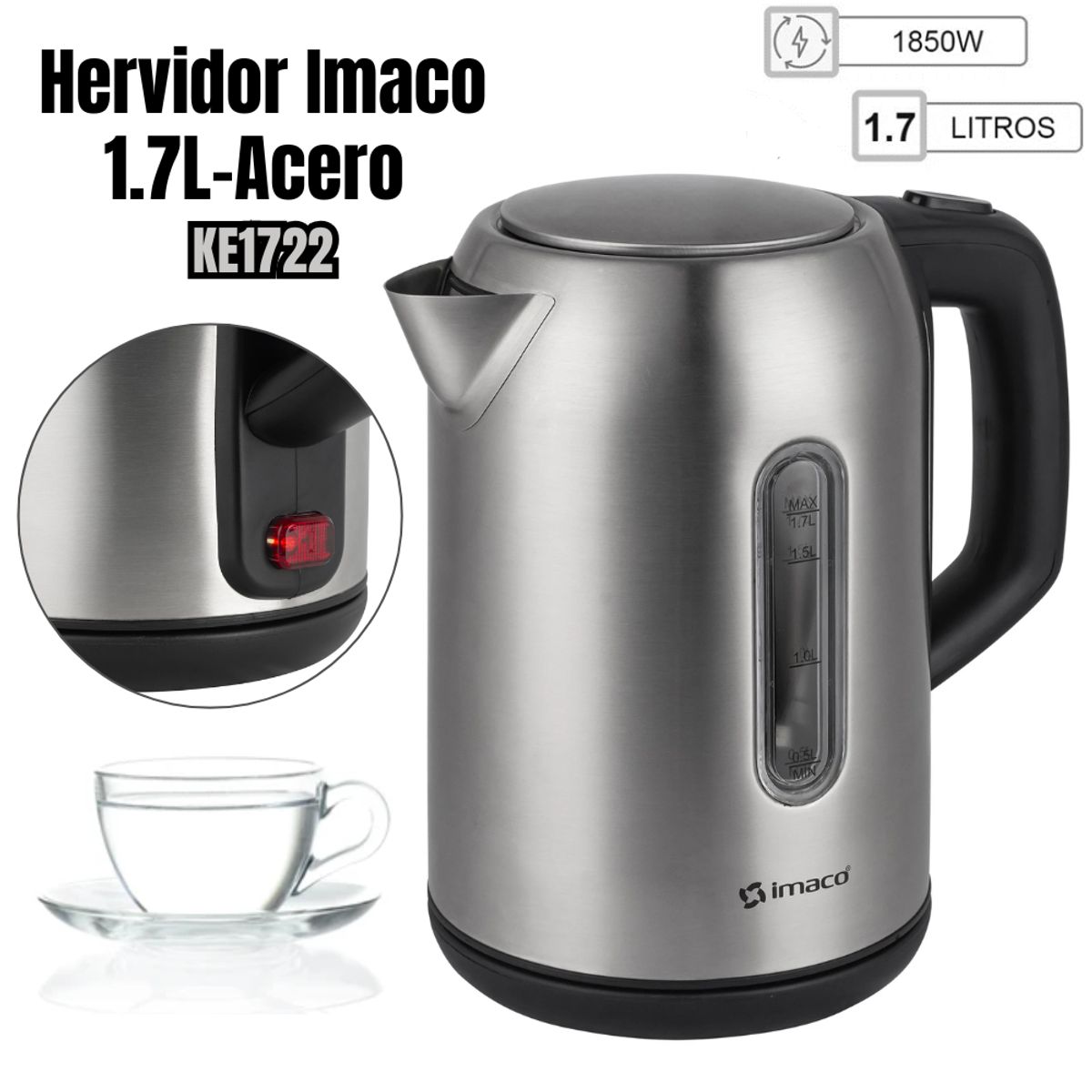 IMACO - Hervidor Eléctrico Imaco 1.7 litros - KE1722
