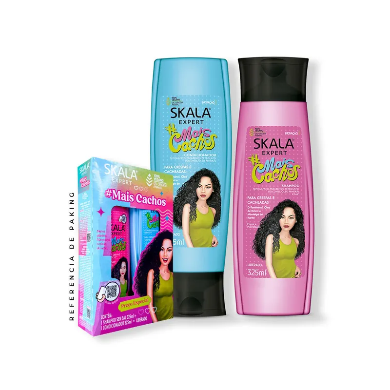 SKALA - Shampoo + Acondicionador Mais Cachos Skala Expert 325ml