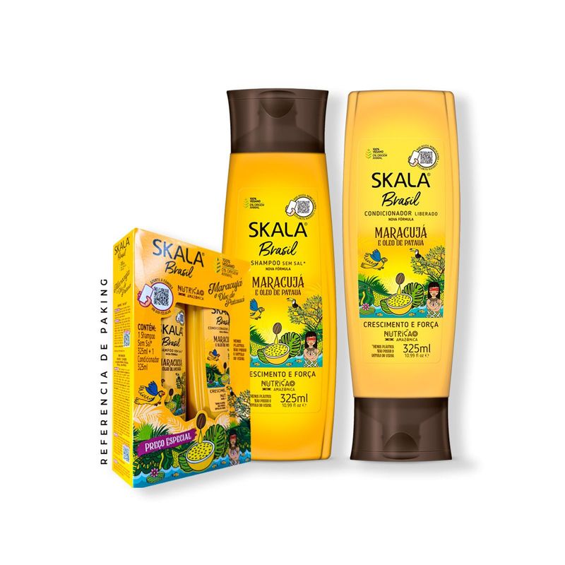 SKALA - Shampoo + Acondicionador Maracuyá e Óleo de Patauá Skala Expert 325ml