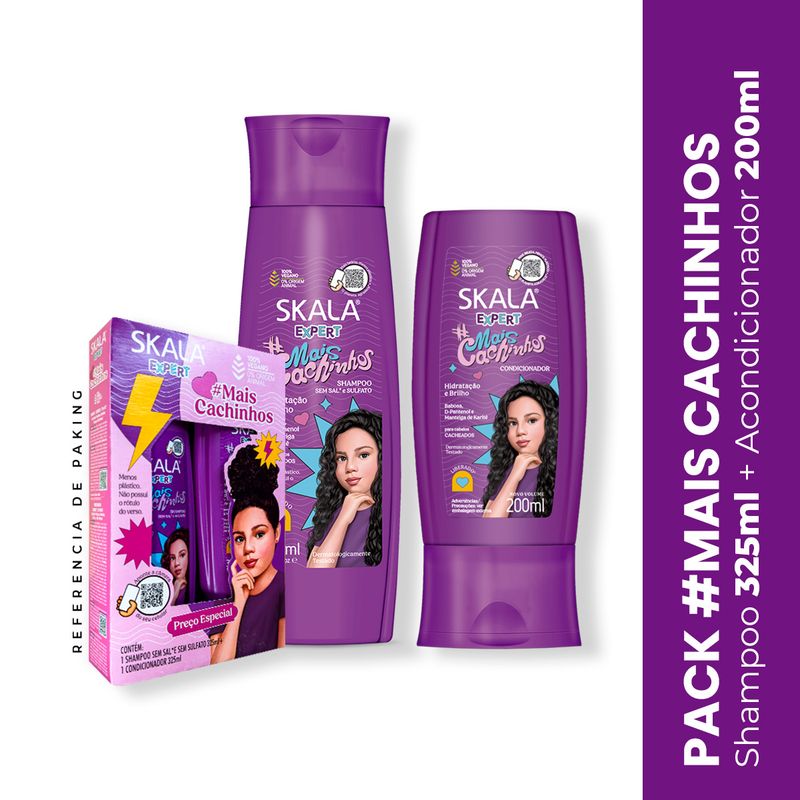 SKALA - Shampoo 350ml + Acondicionador Mais Cachinhos Skala Expert 200ml