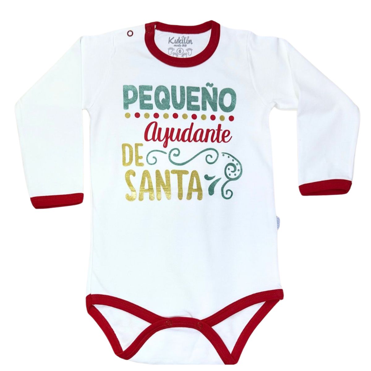 GENERICO - Body Bebé Feliz Navidad Talla 6