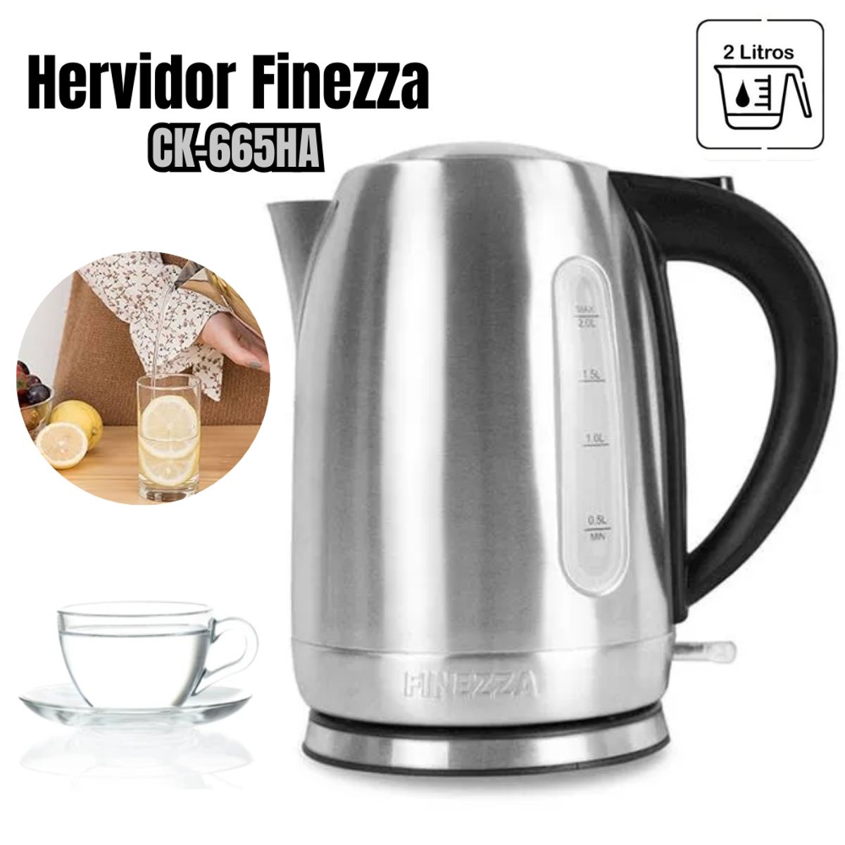 FINEZZA - Hervidor Electrico Finezza 2.0 Lt - CK665HA