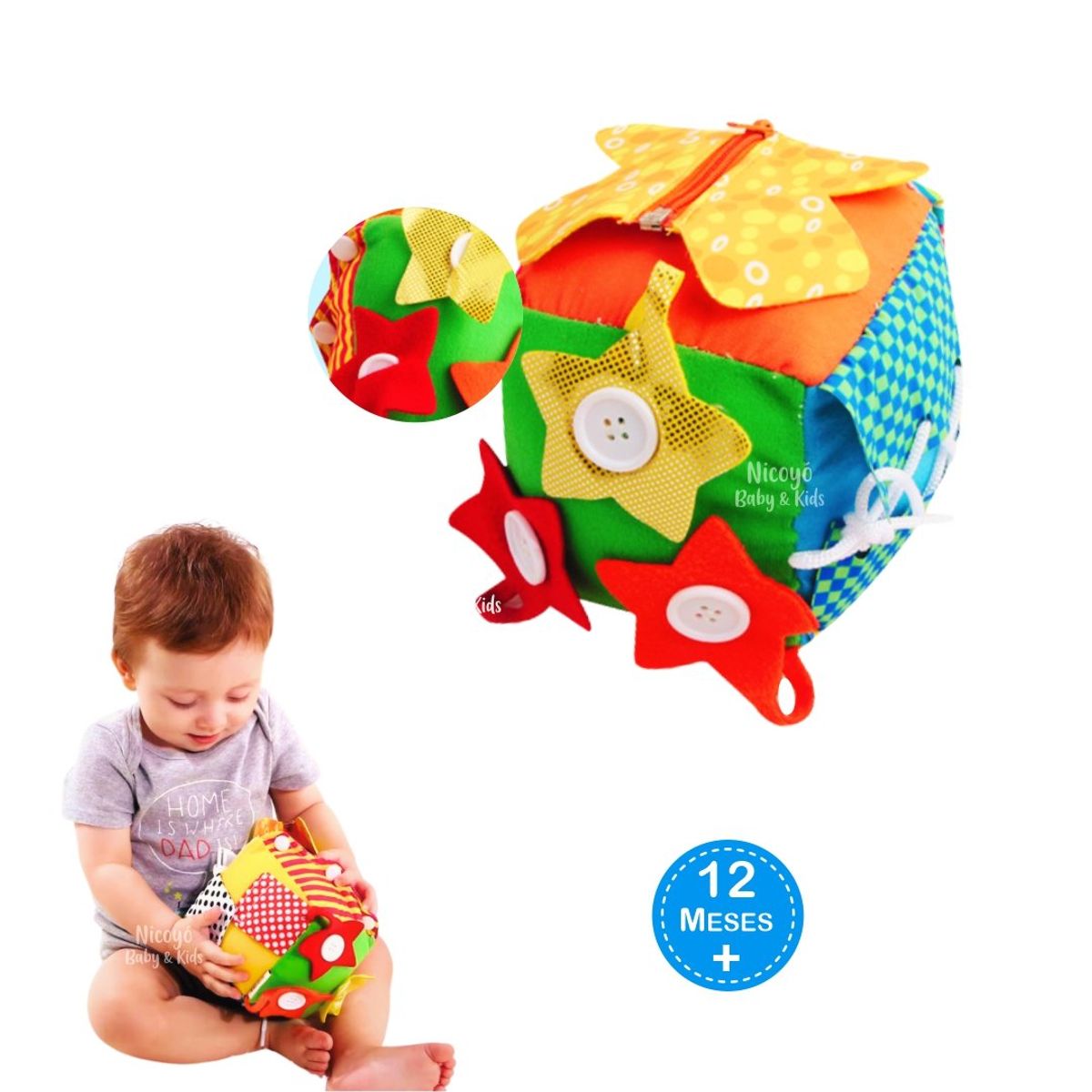 BABY - Cubo Didáctico de Habilidades Básicas - 6 Actividades en 1