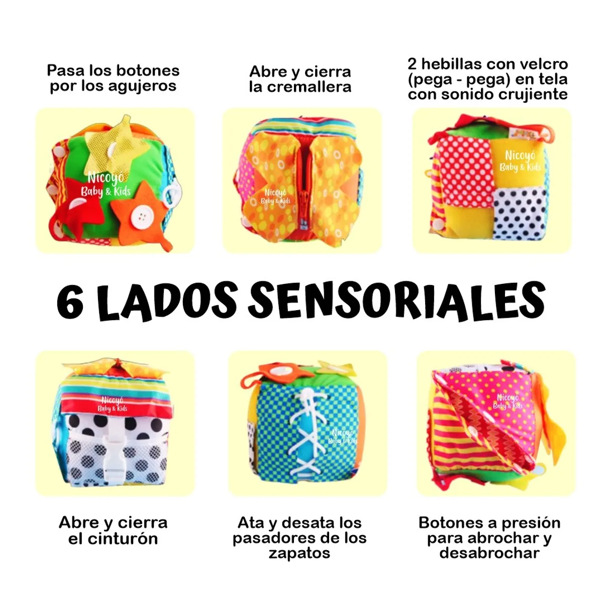 BABY - Cubo Didáctico de Habilidades Básicas - 6 Actividades en 1