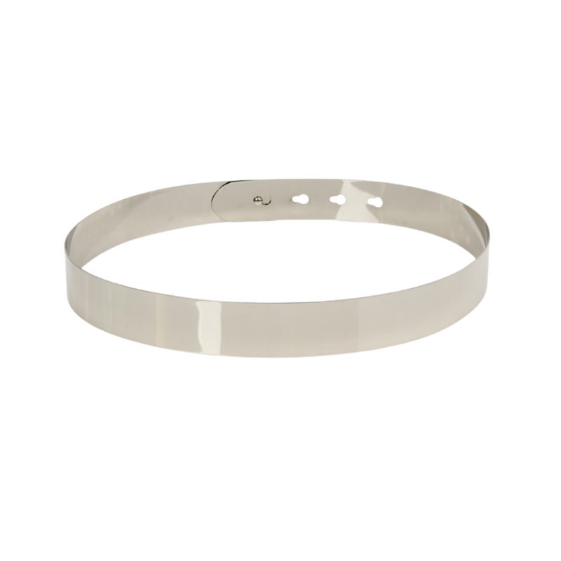 KAST PE - Cinturón Metálico Circular Olse Plateado para Mujer