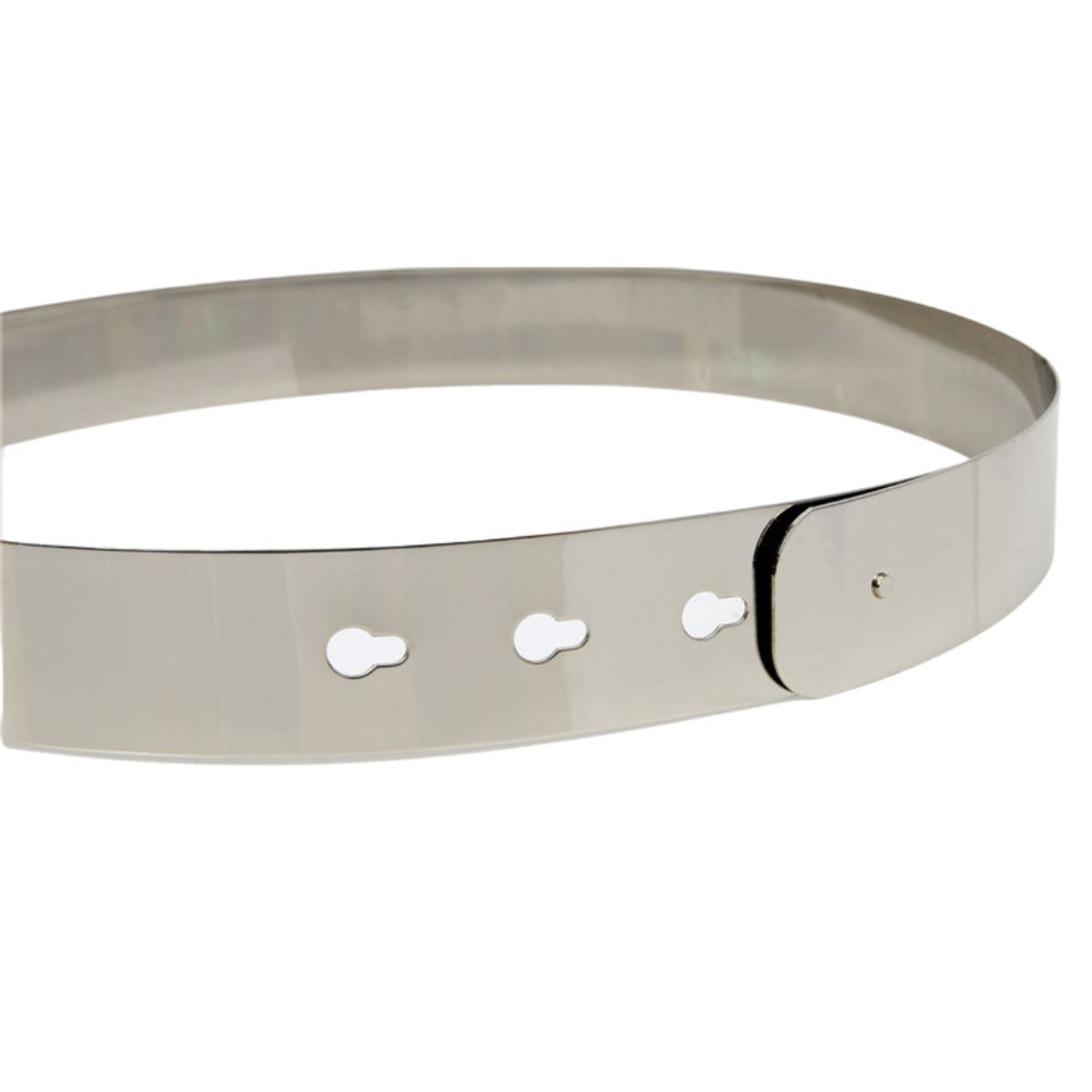 KAST PE - Cinturón Metálico Circular Olse Plateado para Mujer