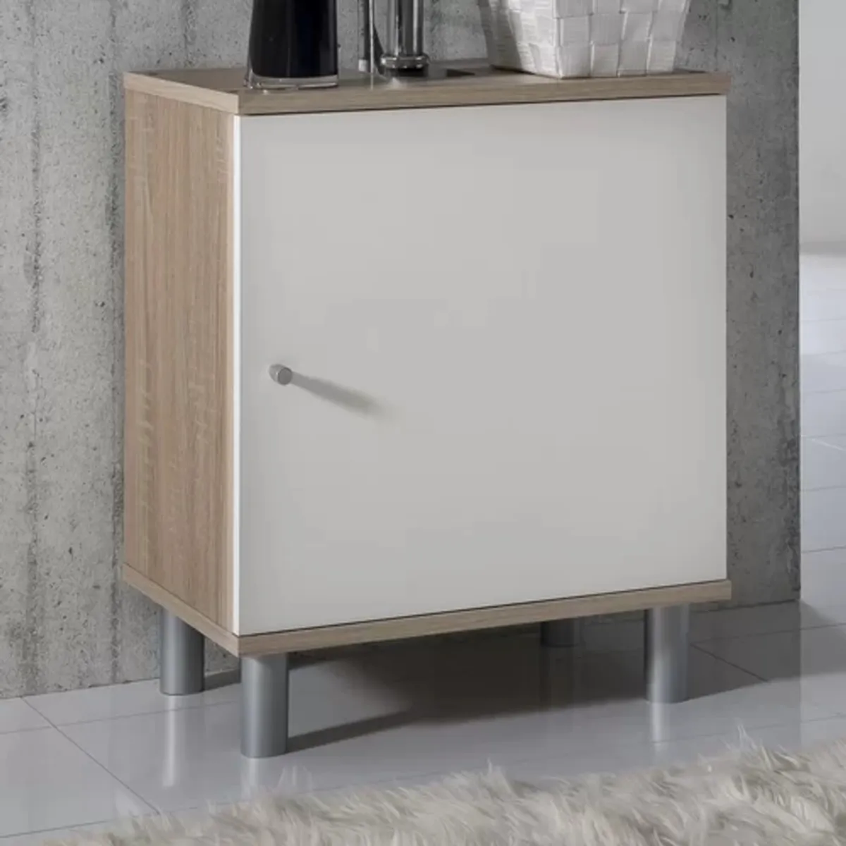 TU MESITA - Mueble de Baño Moderno Carlos Color RobleBlanco TU MESITA