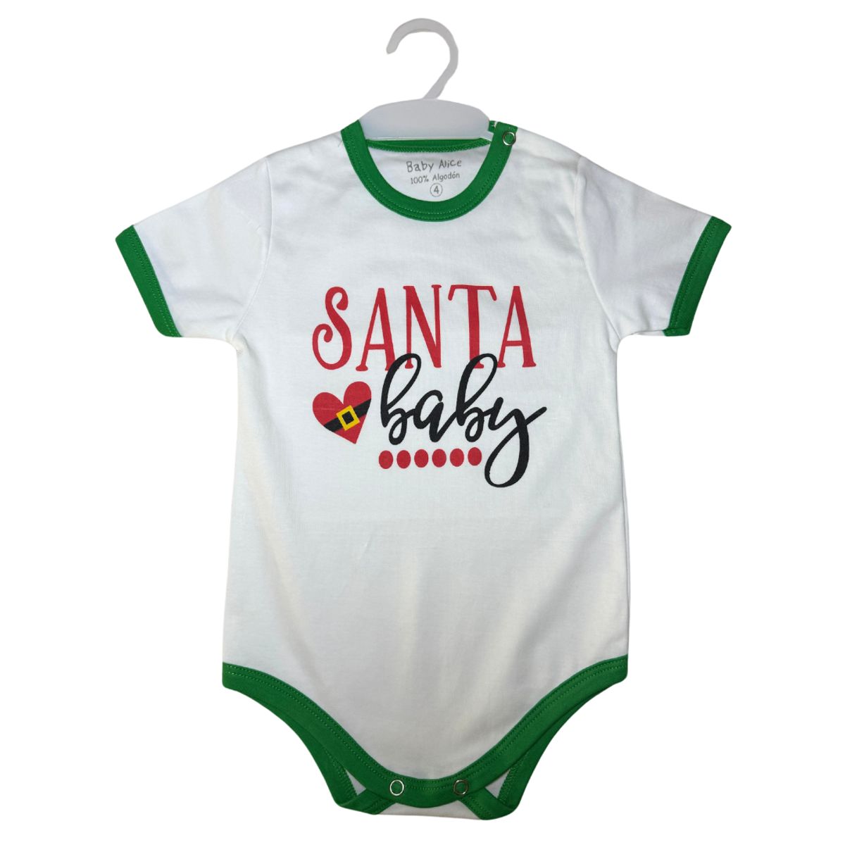 GENERICO - Body Bebé Feliz Navidad Talla 4