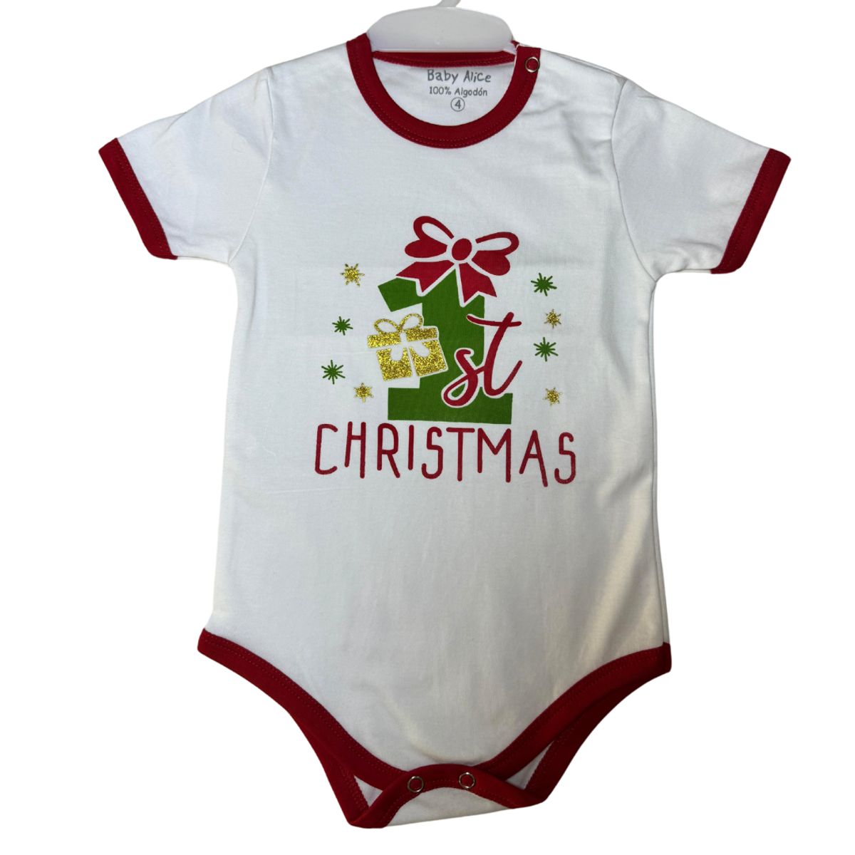 GENERICO - Body Bebé Feliz Navidad Talla 4