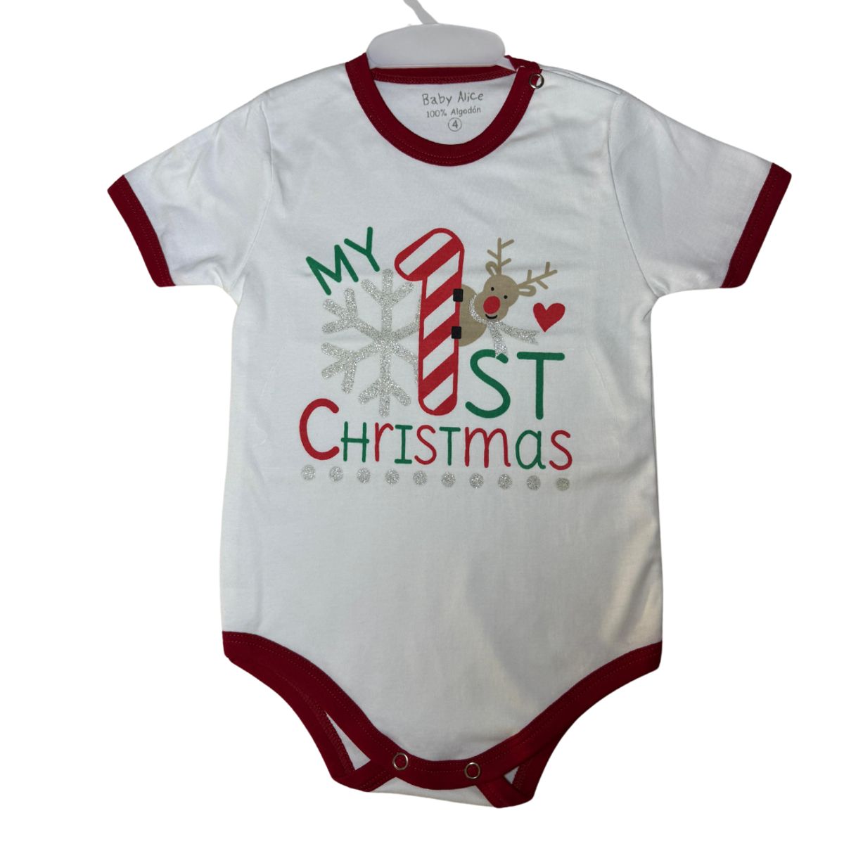 GENERICO - Body Bebé Feliz Navidad Talla 4