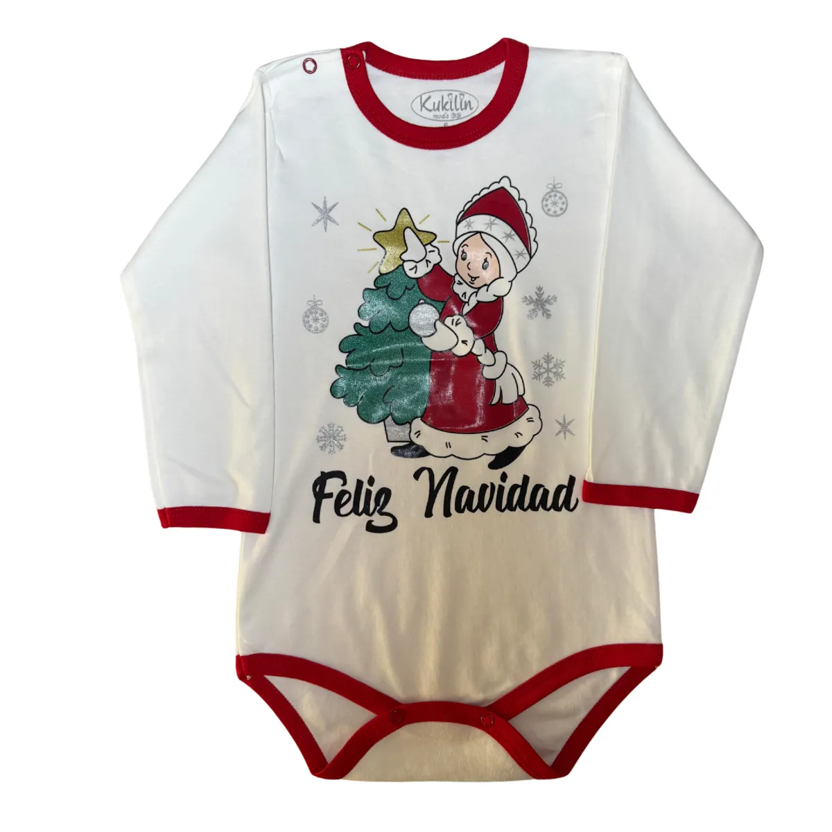 GENERICO - Body Bebé Feliz Navidad Talla 6