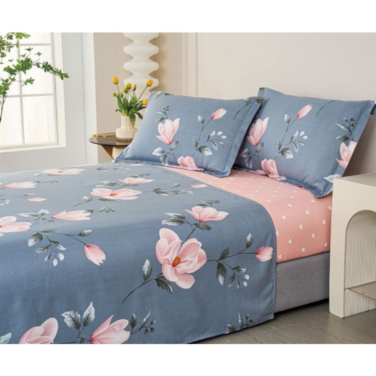 VENEZIA - JUEGO DE SÁBANAS VENNEZIA CALIFORNIA 1.5 PLZ 100 % ALGODÓN