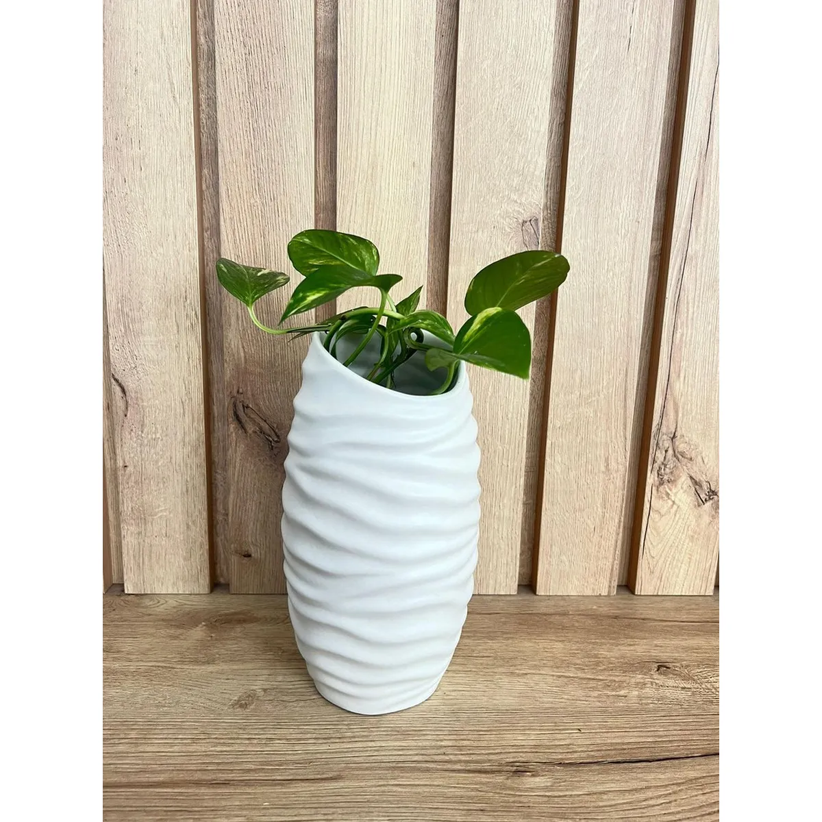 MAP DESIGN HOME - Florero Soho Largo Petit Blanco 13x24 cm