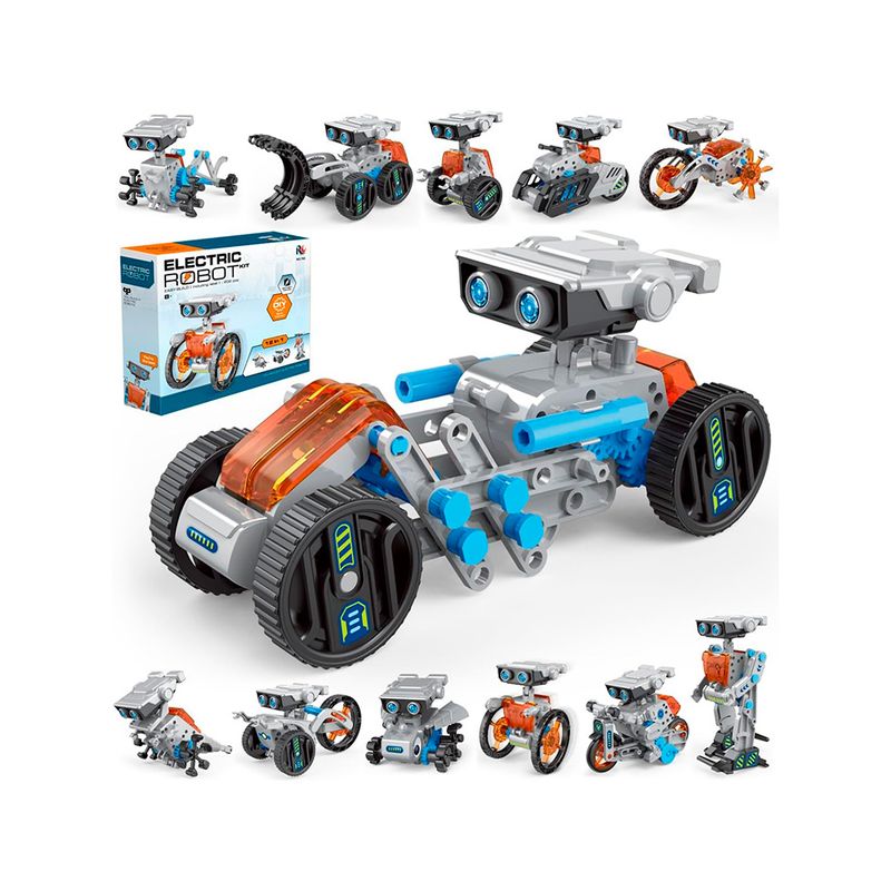 GENERICO - Kit de Robot Eléctrico Educacional 12 en 1 para niños