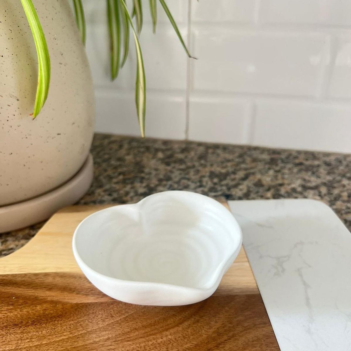 MAP DESIGN HOME - Bowl para Cremas Salsas Corazon Blanco 10x05 cm