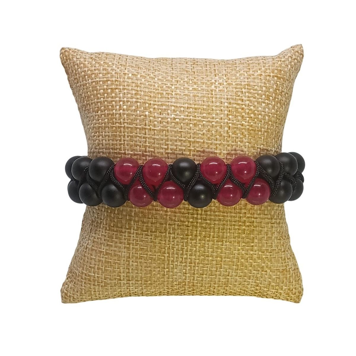 LUCYANA JOYAS Y ACCESORIOS - Pulsera Mujer con Cuarzo Ónix y Calcedonia - Joyas Lucyana