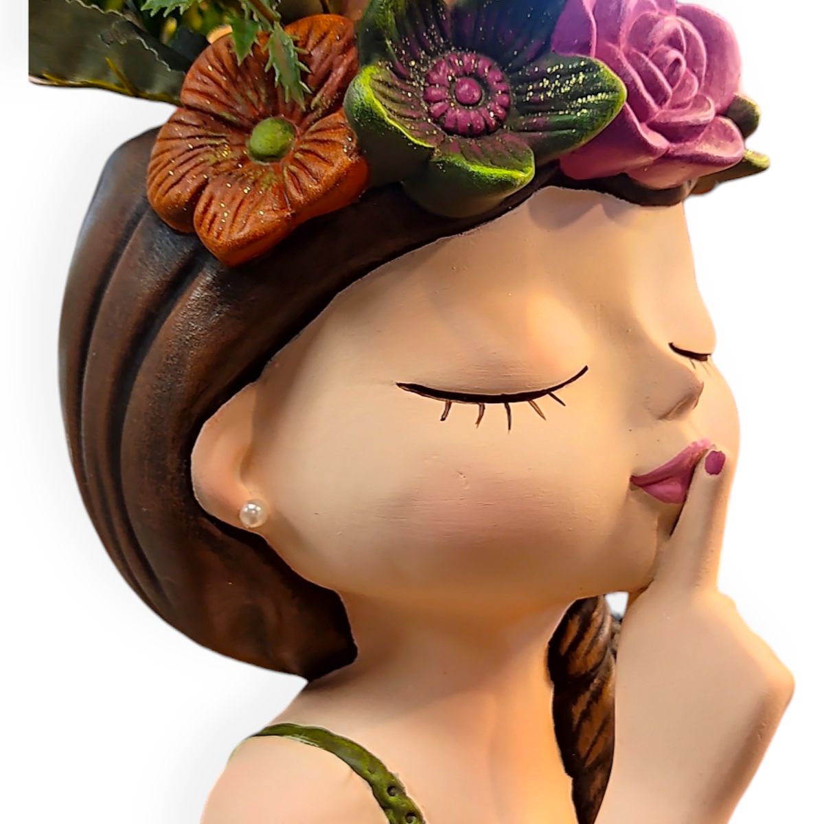 GENERICO - Macetero Maceta Suculentas Soñadora Pintada a Mano