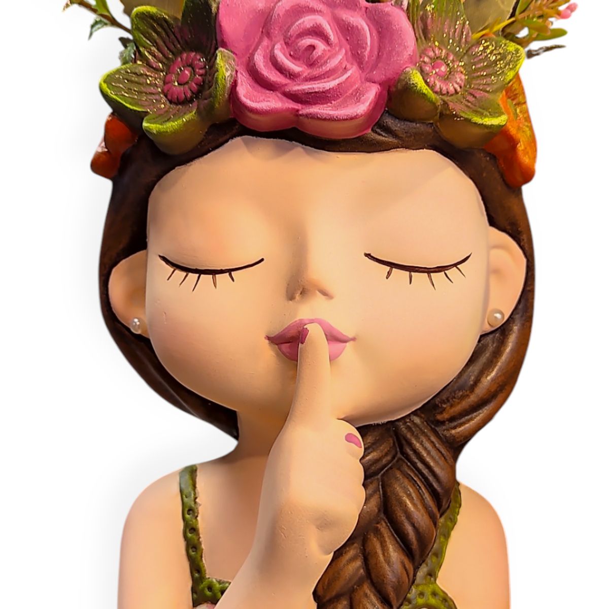 GENERICO - Macetero Maceta Suculentas Soñadora Pintada a Mano