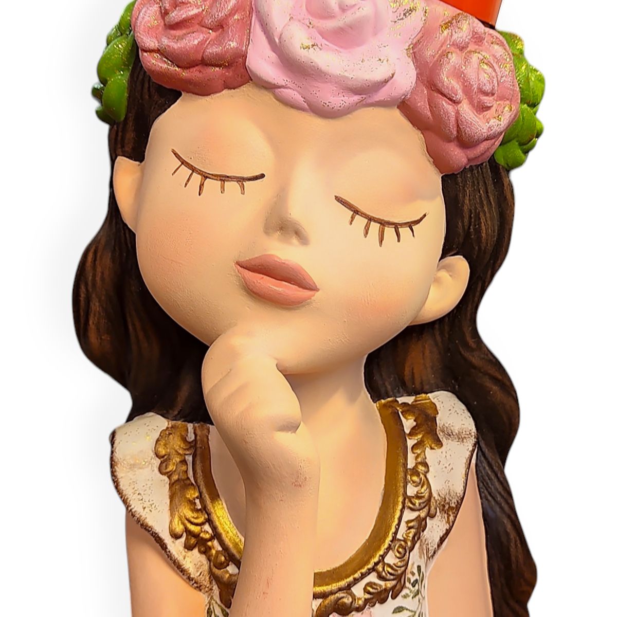 GENERICO - Macetero Maceta Suculentas Soñadora Pintada a Mano