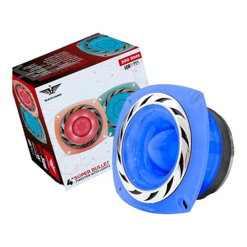 BLACK HAWK - Tweeter Bala 4 Pulgadas Con Luz Led Black Hawk 600W 300RMS
