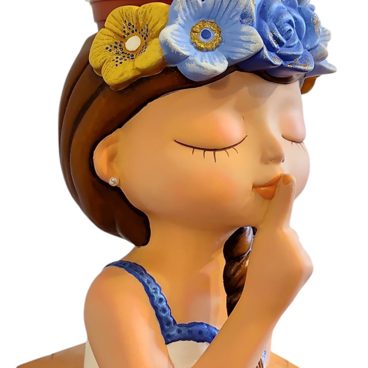 GENERICO - Macetero Maceta Suculentas Soñadora Pintada a Mano