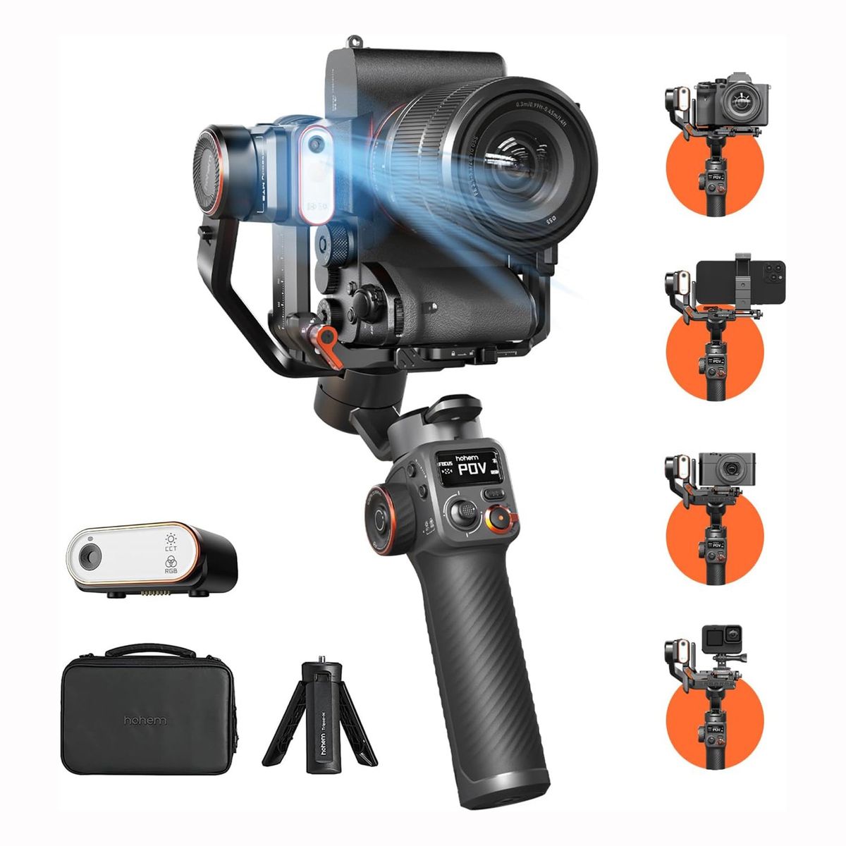 HOHEM - Estabilizador Gimbal Hohem iSteady MT2 Kit para Cámaras