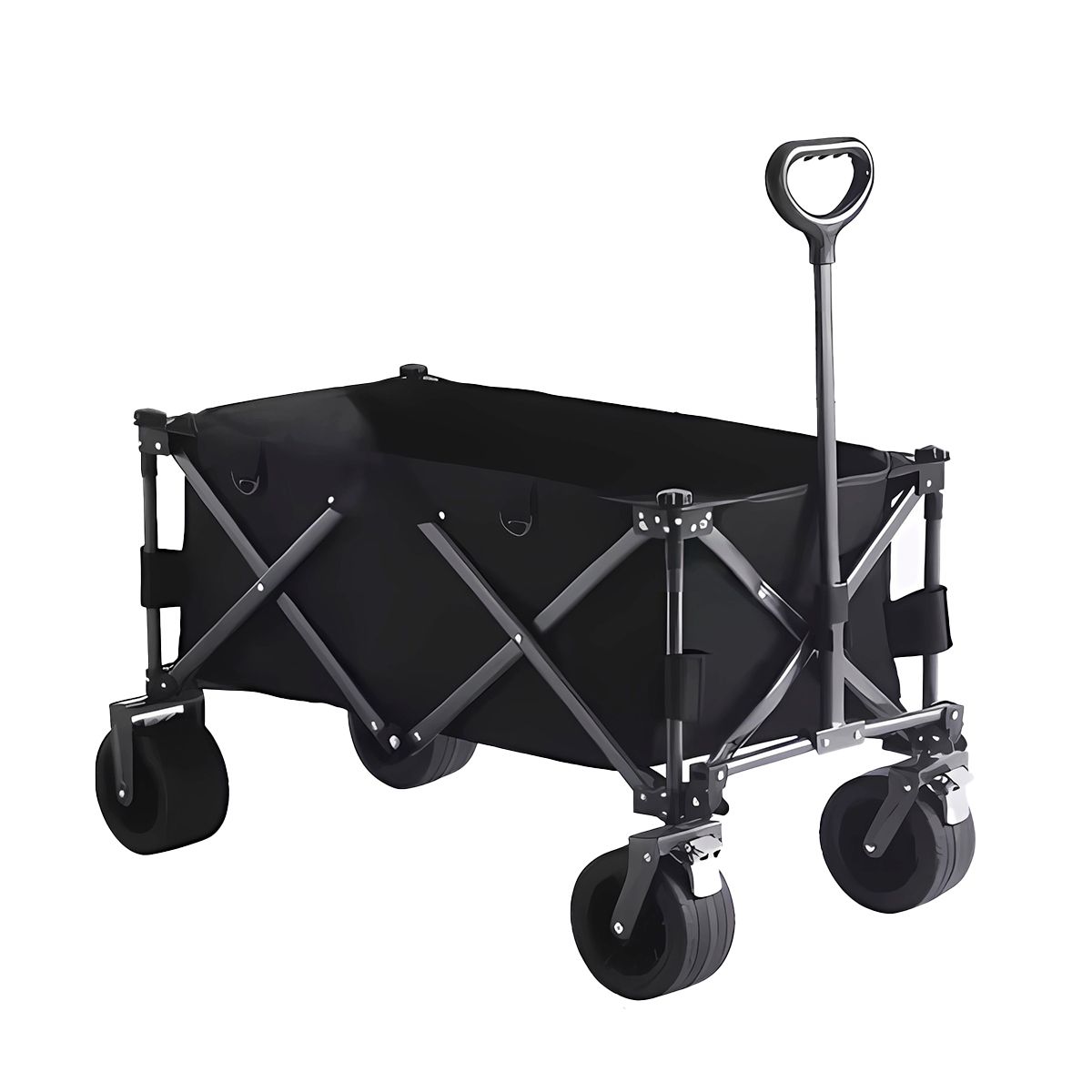 GENERICO - Coche plegable para compras y camping 76 x 49 (63-86) cm