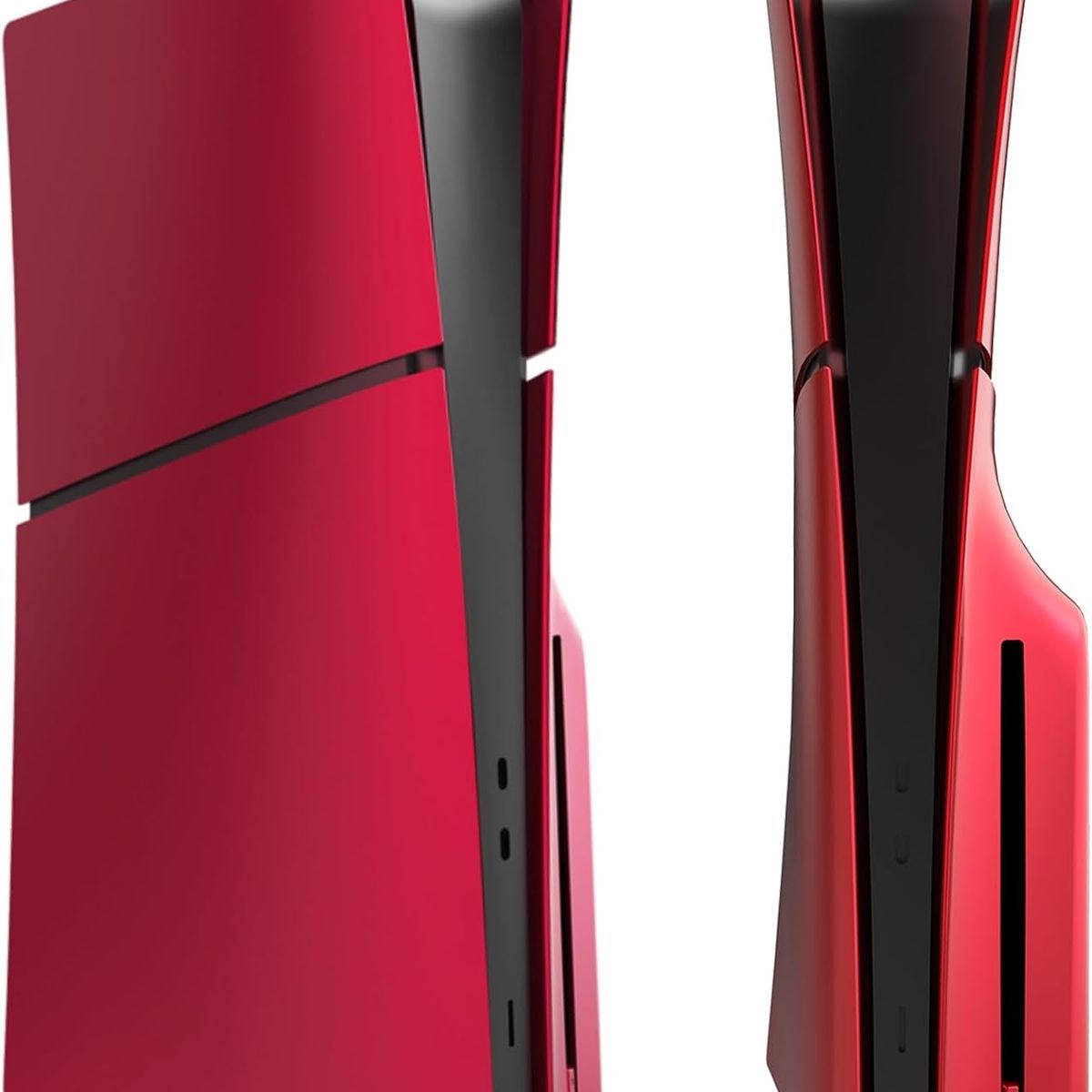 GENERICO - Carcasa Case Tapa Faceplate Para Ps5 Slim Color Rojo