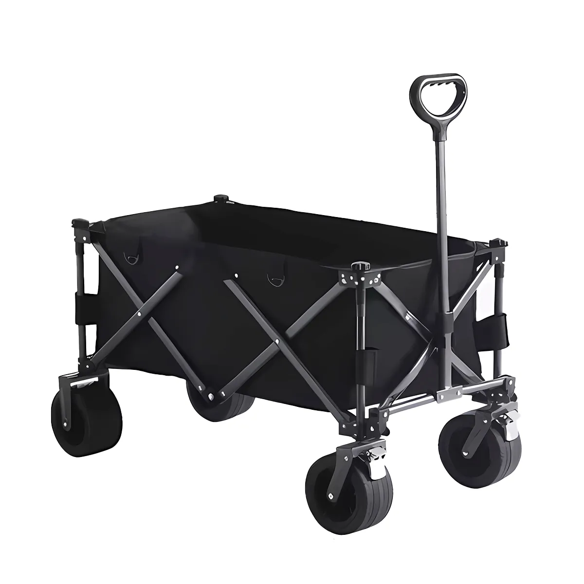 GENERICO - Coche plegable para compras y camping 90 x 53 (75-98) cm