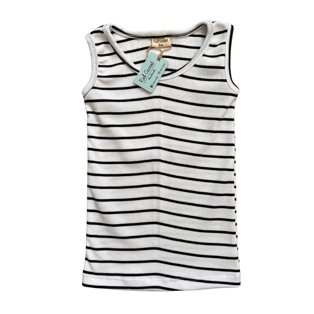 RED CARROT - Bvd de algodon negro y blanco rayado