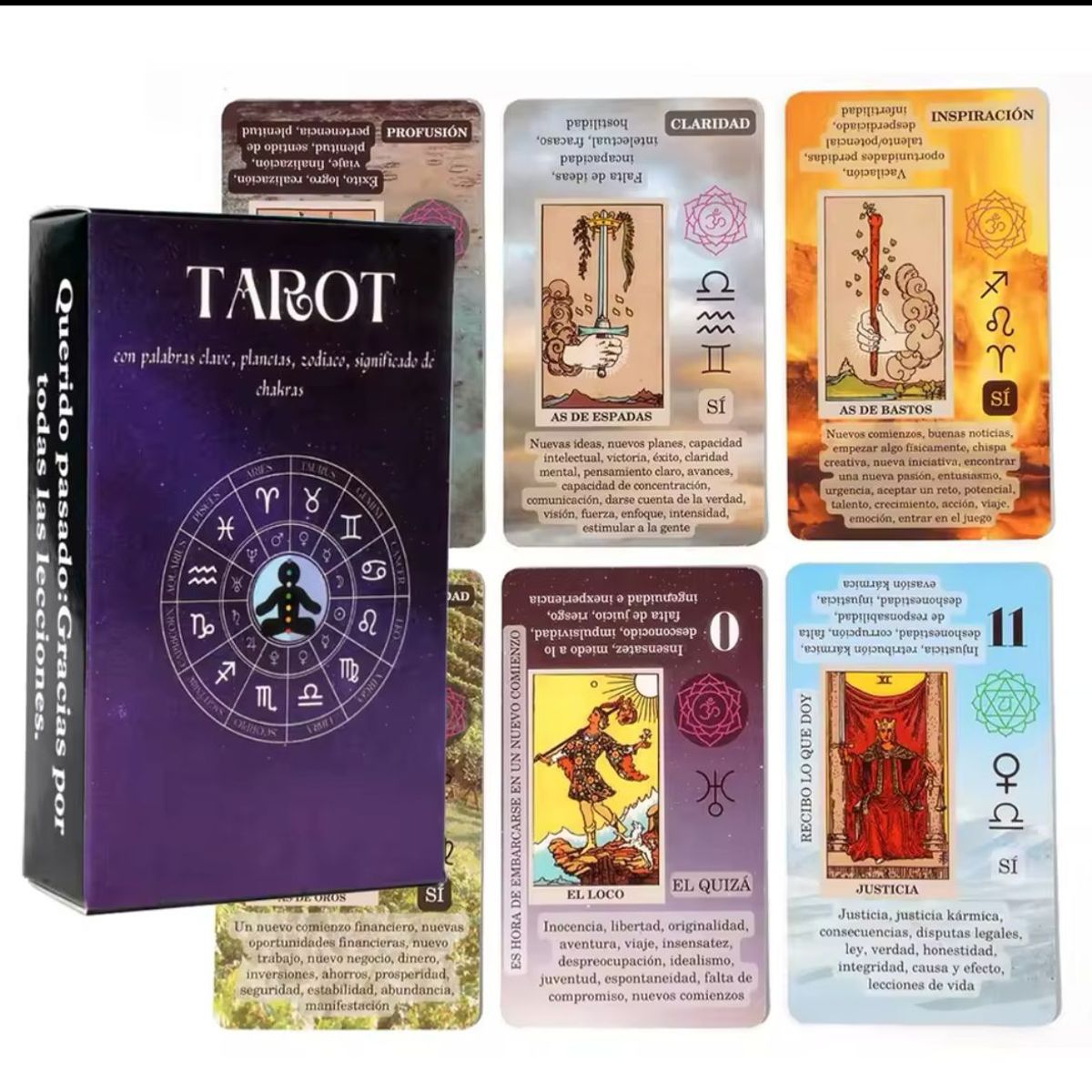 GENERICO - CARTAS DE TAROT TROQUELADAS PARA PRINCIPIANTES