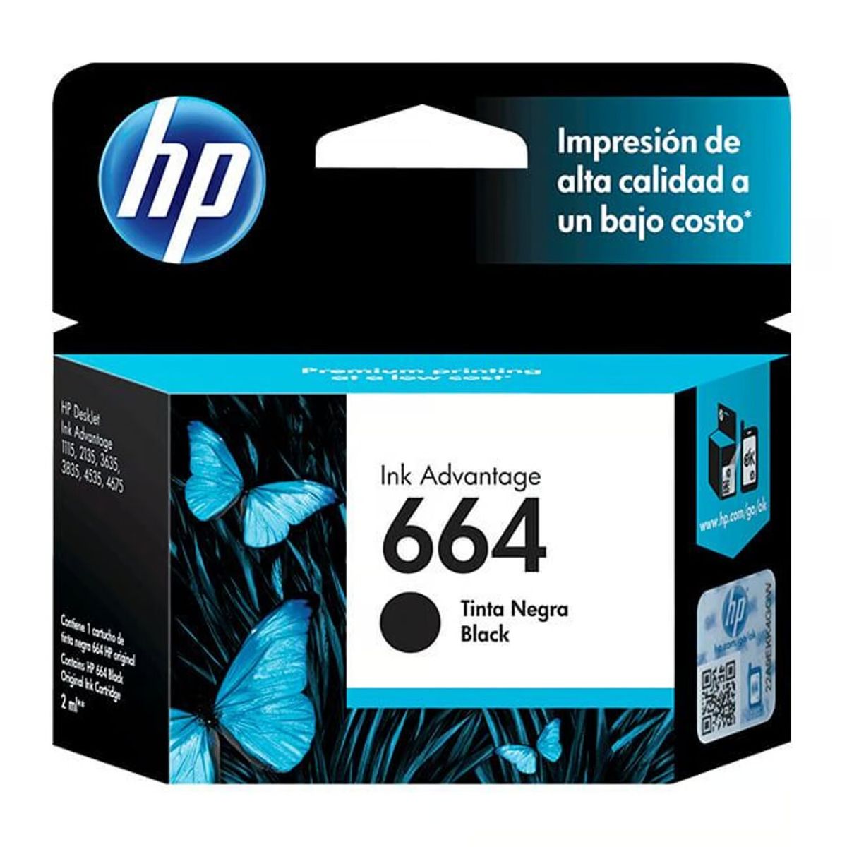 HP - CARTUCHO HP 664 NEGRO
