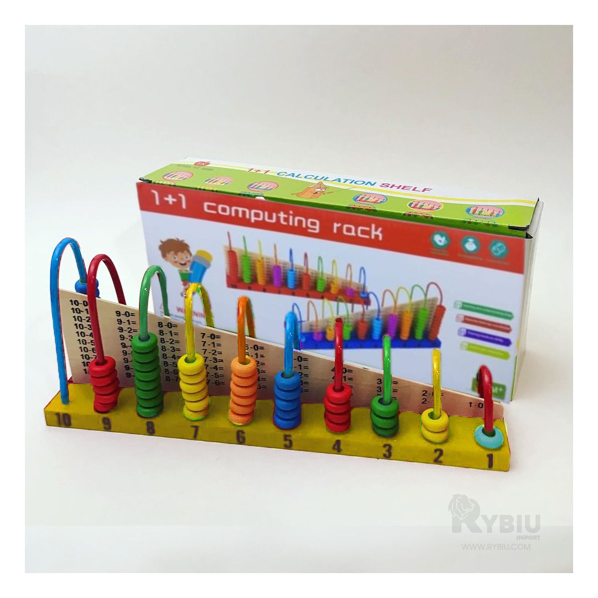 RYBIU IMPORT - Juego Didactico de Matematicas para Niños en Multicolor