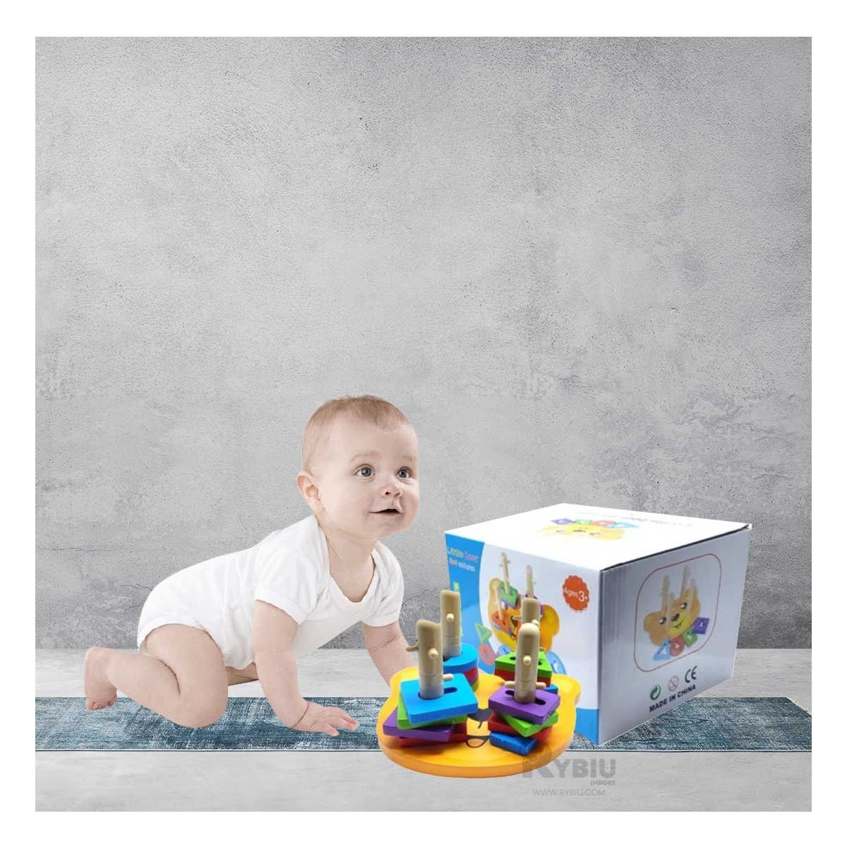 RYBIU IMPORT - Set de Colocar Forma Geometrica Multicolor Y+Gift MiniAgenda