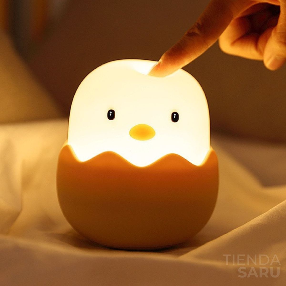 GENERICO - Lámpara Táctil de Silicona Pollito Inalámbrica LED para Niños
