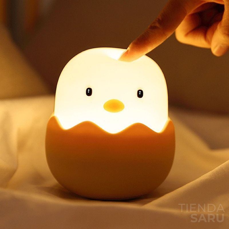 GENERICO - Lámpara Táctil de Silicona Pollito Inalámbrica LED para Niños