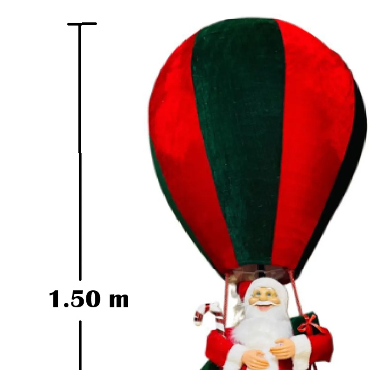 GENERICO - Globo Gigante Aerostático 150cm Papa Noel Navideño