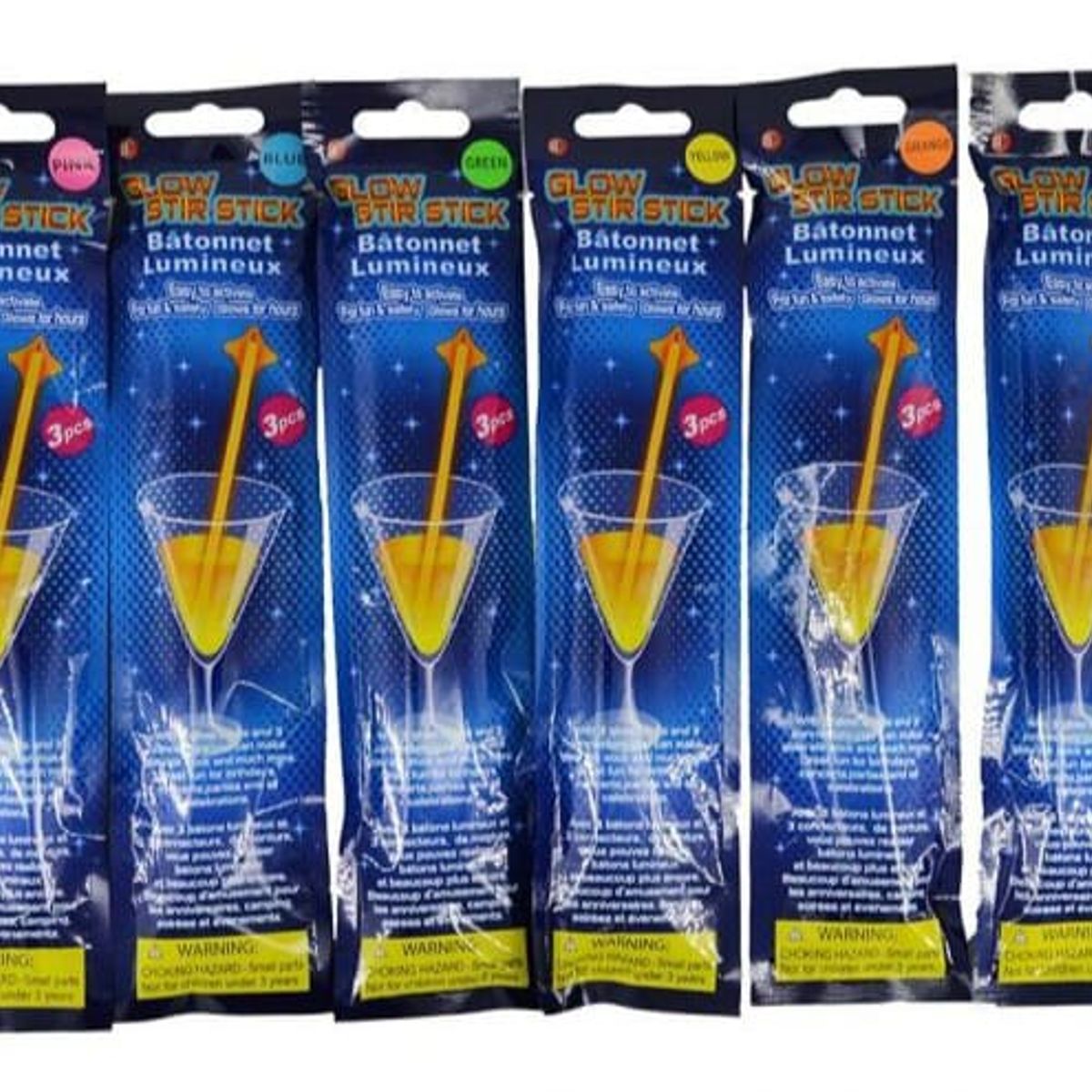 GENERICO - Removedor de tragos neón 6 pack x 3 unid.