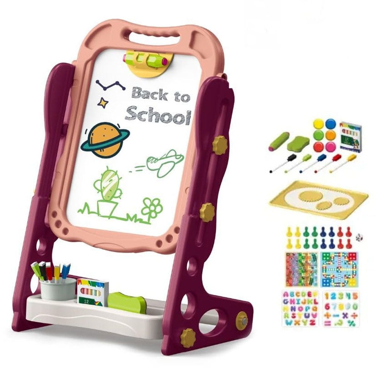 ARTIC - Pizarra de Aprendizaje Doble Cara Magnético Back To School