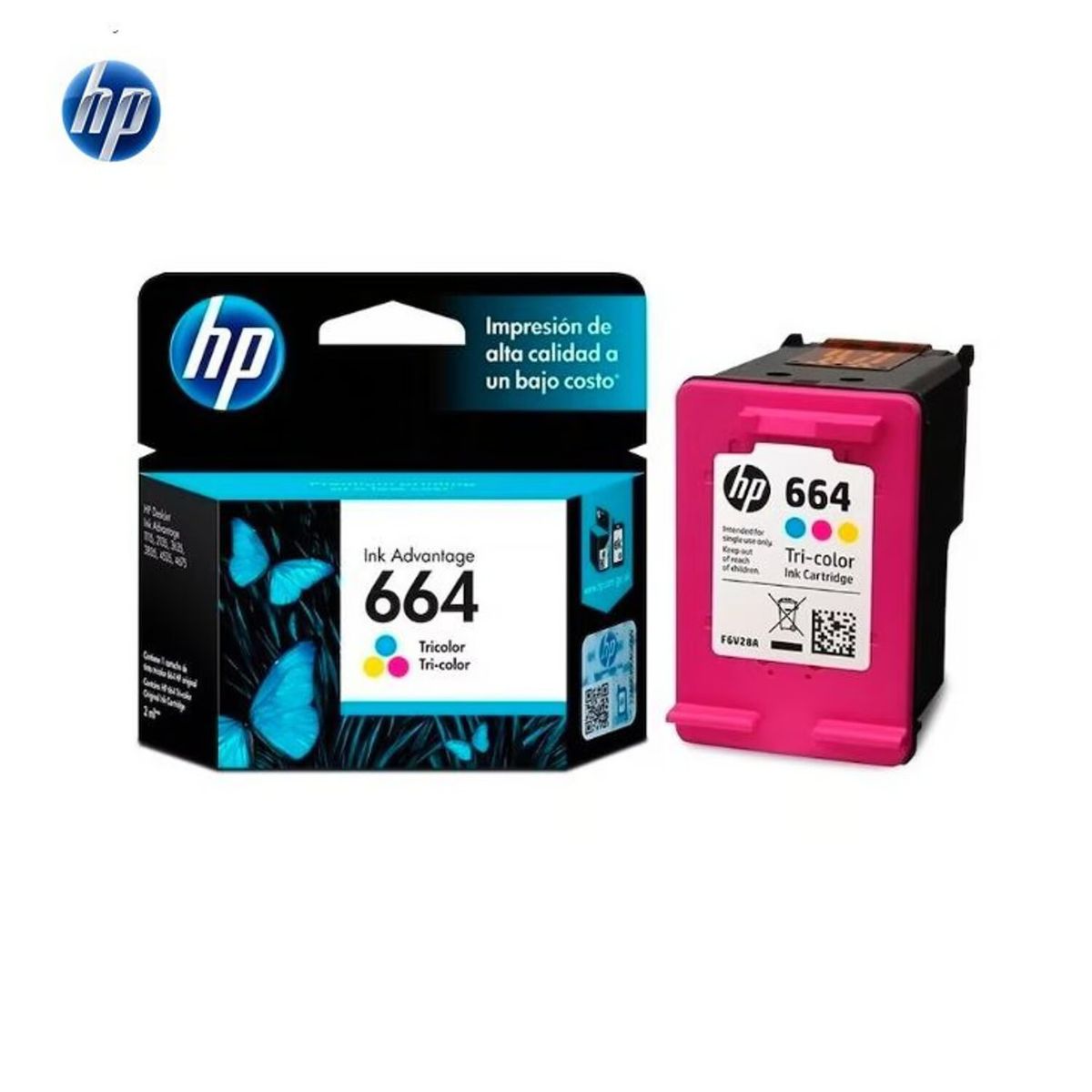 HP - Cartucho de Tinta HP 664 Tricolor Original
