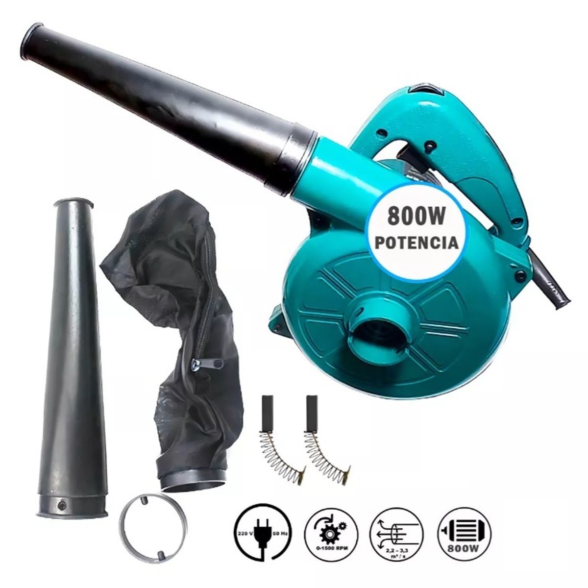 XCLUSIVE - Soplador de aire 800W Para PC Gamer Casa Auto Hojas Jardin