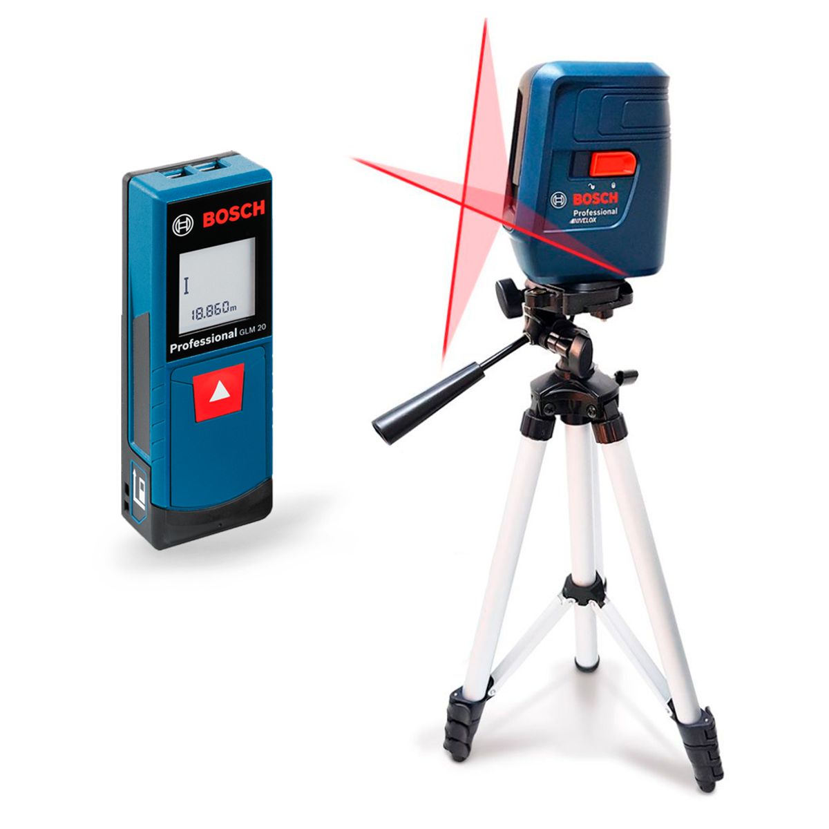 BOSCH - Nivel Laser Nivelox GLL 3X Bosch + Medidor GLM 20 Bosch